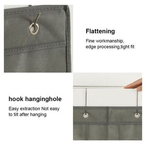 Hanging Bag With Metal <b>Hooks</b> Over the Door <b>Shoe</b> Organizers 24 Mesh Pockets Hanging Bag Fabric <b>Shoe</b> Rack - Product Image 3