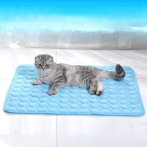 Factory Waterproof Summer Large <strong>Dog</strong> Cooling Mat Non Toxic Breathable Washable Soft Pet Cooling Pad Ice Mesh Rectangle Blue - Product Image 1