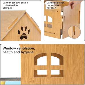 Casa rascadora <span class=keywords><strong>de</strong></span> <span class=keywords><strong>Castillo</strong></span> <span class=keywords><strong>de</strong></span> gato <span class=keywords><strong>de</strong></span> madera <span class=keywords><strong>para</strong></span> interiores <span class=keywords><strong>de</strong></span> dos pisos con características ajustables impermeables <span class=keywords><strong>para</strong></span> mascotas <span class=keywords><strong>de</strong></span> varios <span class=keywords><strong>gatos</strong></span>, almohadilla <span class=keywords><strong>de</strong></span> cartón <span class=keywords><strong>Gatos</strong></span> - Product Image 4