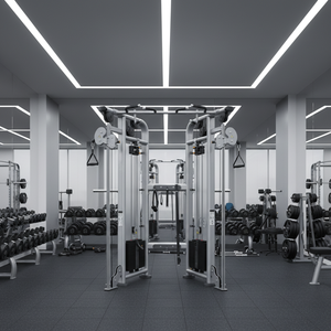 <span class=keywords><strong>Poulie</strong></span> double réglable du système d'entraînement intégré de gymnase commercial avec des machines de sélection de charge de broche de croisement de câble multi-stations - Product Image 2