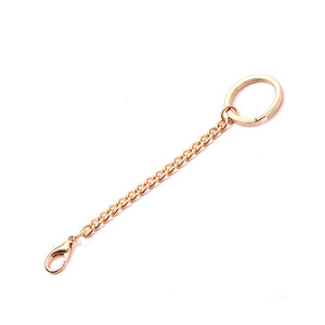 <b>Car</b> Keychain Zinc Alloy 25mm Flat Chain Lobster Buckle Light Gold Plating Home Use - Product Image 2