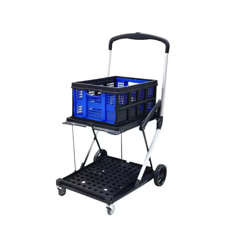 Customized Wholesale GuanRiver shopping trolleys carts shopping trolley 4 wheels foldable