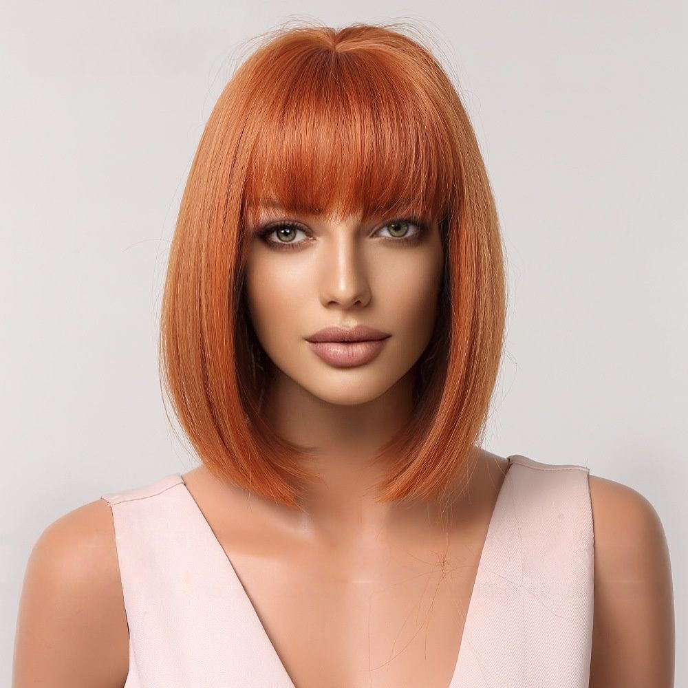 Length Bob Haircut Stylish Wigs for Women's Fashion
