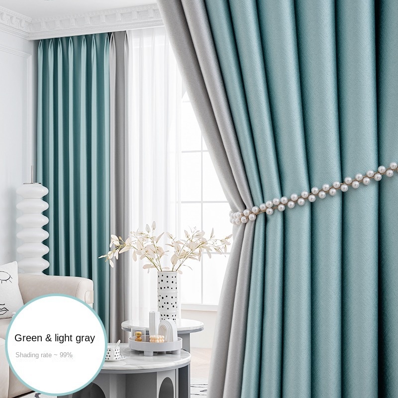 Emerald green + rice gray