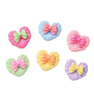 Dibujos animados para amor arco resina artesanía encantos para DIY crema pegamento horquilla teléfono caso zapato hebilla Accesorios - Product Image 4