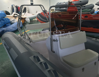 Coque gonflable en fibre de verre/aluminium, 16 pieds, 4.8 m, tube d'air gonflable, bateau à hélice de pêche, de sport à l'aviron