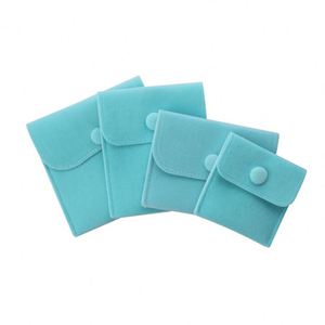 Wholesale Exquisite Small Envelope Jewelry Pouches with Hidden Button Ladies Low MOQ <b>Giftbag</b> Pendant Necklace Ring for Jewelry - Product Image 2