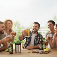 Ensemble cadeau pour homme et petit ami : Tasse à bière en verre de 22 oz avec cloche en métal, produit original pour la bière