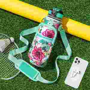 Adjustable Shoulder <b>Strap</b> Neoprene <b>Water</b> <b>Bottle</b> Holder Pouch 40 oz <b>Bottle</b> Carrier Soft Handle Large Capacity Washable Feature - Product Image 6