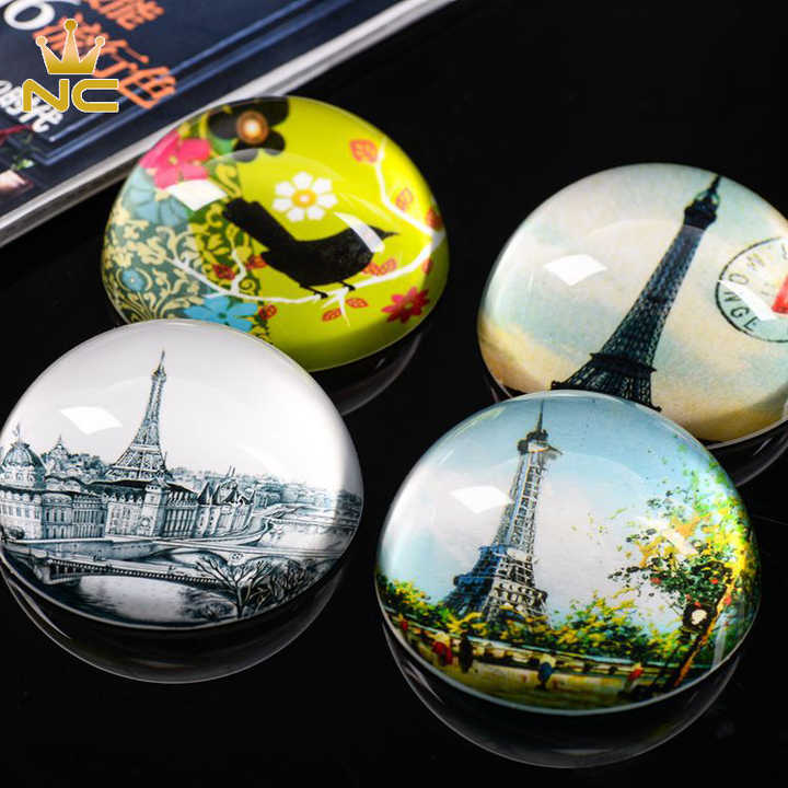 Personalized Magnifying Crystal Domed Round Clear Glass Photo ...