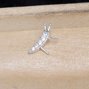 Base para Colgante de Plata S925 con Doble Perla en Forma de Mariposa, Accesorio para Joyería de Perlas de 5-6mm, Base para Dos Colgantes de Mariposa - Product Image 4