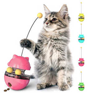 Jouet pour chat Outil de dressage drôle pour animaux de compagnie Jouet de balle de nourriture qui fuit Jouet éducatif Tumbler Fournitures pour animaux de compagnie Sac Opp Chiens Durable - Product Image 2