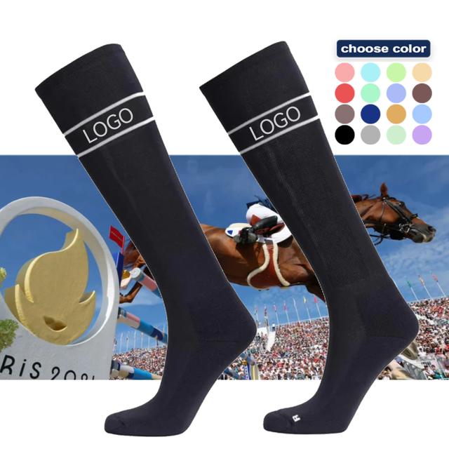 Sports Classical Designer Men Socks Wholesale Horse Riding Compression Socks Brand Logo Equestrian Custom Socks