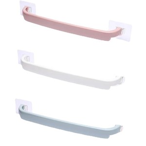 Wall Mounted Bathroom Shelf Circular No <b>Drill</b> Storage Rack For Toilet Door <b>Pink</b> White Blue - Product Image 4