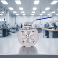 Vanne à boisseau sphérique à bride fine DN50 en acier inoxydable SS316 PN16 à commande manuelle pour pipeline industriel, fabrication par moulage de précision