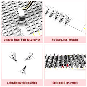 Оптовые готовые пучки ресниц Heat Bonded 0.07, с заостренным основанием, 3D 5D 7D 9D, для объемного наращивания - Product Image 6