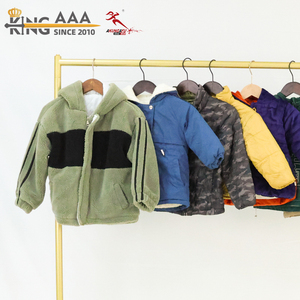 Ropa de Invierno Usada al por Mayor para Niños, Chaquetas Cálidas Casuales Gruesas con Forro de Poliéster/Algodón, Abrigos de Color Sólido, Tallas Mixtas - Product Image 1