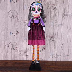 Muñeca embrujada para Halloween, accesorios terroríficos, <span class=keywords><strong>esqueleto</strong></span> <span class=keywords><strong>sentado</strong></span>, figurillas retráctiles, decoraciones para Halloween - Product Image 6
