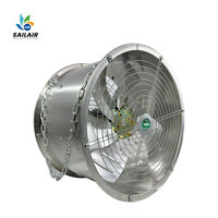 Ventilateur d'extraction en ligne à haute pression statique en acier inoxydable, 20 pales, roulement à billes pour l'extraction de fumée sur longue distance