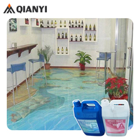 Peinture époxy pour sols en résine colorée décorative métallique liquide à base de terrazzo et de granit pour applications routières
