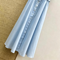 Robe d'été pour femme de haute qualité à col carré et dos nu, taille ajustée, style minimaliste, idéale pour la plage et le bureau