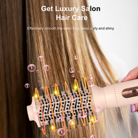 5 en 1 Styler Peigne à Air Chaud Volumiseur Sèche-Cheveux Brosse avec Styler Amovible pour Lisser Curling Séchage Peignage