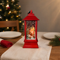Lanterne LED de Noël de 5 pouces, lampe décorative suspendue, imprimé Père Noël, bonhomme de neige, cerf, décoration de fête, décoration de table, cadeau