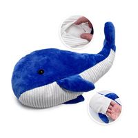 Packs de chaleur pour micro-ondes avec un design de baleine en peluche, jouet en peluche pour enfants