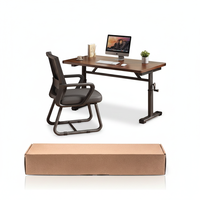 Bureau d'étude réglable en hauteur avec manivelle OEM 1000*600mm pour les élèves du secondaire, table d'étude pour les petits appartements