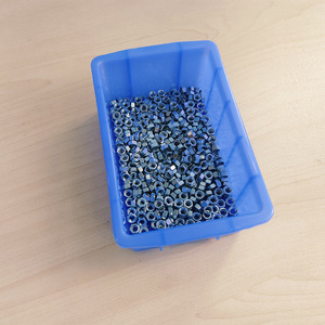 Plastic <b>Small</b> Turnover Box Industrial Blue Stackable Storage <b>Container</b> For Logistics And Warehouse Use - Product Image 1