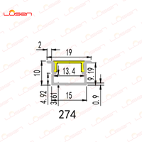 Bobine en aluminium de feuille de profil d'extrusion de LS-274 a mené l'usine
