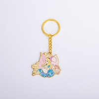 Porte-clés en métal gravé de haute qualité, logo personnalisé, porte-clés en métal pour promotion d'entreprise, cadeau, porte-clés en émail doux