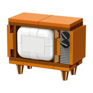76 Piezas de Bloques de Construcción de TV Retro en Tono Marrón Vintage, Juguetes Educativos para Niños, Manualidades, Desarrollo de Motricidad Fina, Decoración de Escritorio para Padres e Hijos, Regalo - Product Image 1