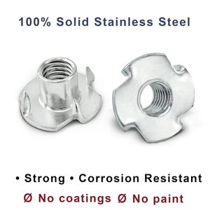 25-Pack chống ăn mòn thép không gỉ <span class=keywords><strong>t</strong></span>-<span class=keywords><strong>nuts</strong></span> với kẽm mạ kế<span class=keywords><strong>t</strong></span> thúc Bolt dropper pronged TEE Nut ren chèn - Product Image 4