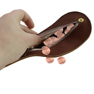Boston leather coin purse, guitar-shaped leather wallet, personal defense <b>case</b>. - Product Image 2