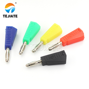 <span class=keywords><strong>Prise</strong></span> banane colorée de 4mm <span class=keywords><strong>prise</strong></span> banane à souder/lanterne terminale haut-parleur mâle 4mm fiches banane de forme trapézoïdale isolées - Product Image 3