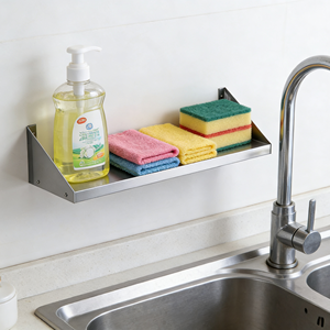 Estantes de Acero Inoxidable para Montar en la Pared, con Dimensiones Ajustables, para Almacenamiento en la Cocina de Hornos Microondas Pequeños - Product Image 1