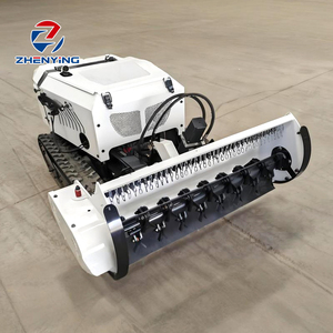 Tondeuse robot intelligente ZY800 à fléaux, hybride essence-électrique, largeur de coupe 100 cm, débroussailleuse sur chenilles pour pentes, moteur bicylindre diesel ZY800 - Product Image 2