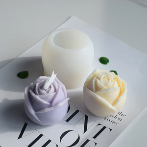 Molde de Silicona 3D con Forma de Rosa, Molde de Resina para Manualidades, Decoración de Yeso, Moldes de Silicona para Velas con Forma de Peonía - Product Image 4