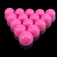 Balle de golf rose à 2 couches, balle de golf colorée pour tournoi, pour les fournitures de parcours de golf et de driving range