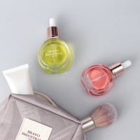 Bouteilles compte-gouttes en verre rechargeables de luxe industrielles de 30 ml et 50 ml pour parfum, à remplissage automatique, avec estampage doré, surface transparente/givrée, vente en gros
