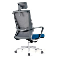 Chaise de bureau ergonomique moderne pivotante en maille avec appui-tête réglable, ensemble de mobilier de luxe en plastique pour personnel, vente en gros