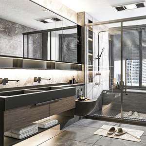 Marble Bathroom Wall Cabinet Bathroom <b>Vanity</b> With <b>Mirror</b> - Product Image 2