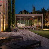 Tente en aluminium de pavillon de toit de jardin extérieur de style moderne de luxe avec l'arche de gazebo de cadre enduit de poudre