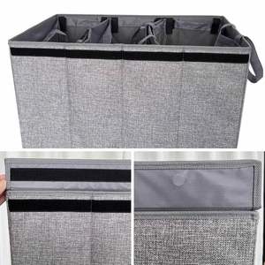 <b>Foldable</b> Collapsible 600D Polyester Eco-Friendly <b>Laundry</b> <b>Basket</b> Organizer Home Organizer Large Three Grids Sorter for Dirty - Product Image 6