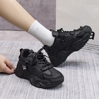 Zapatos Deportivos de Primavera con Parte Superior de PU, Zapatos de Plataforma para Mujer, Zapatos Casuales Cómodos y Versátiles