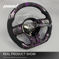 Volant en fibre de carbone forgé à paillettes violettes personnalisé pour Jeep Wrangler JK Rubicon 4x4 Sport Grand Cherokee SRT8 2011-2016