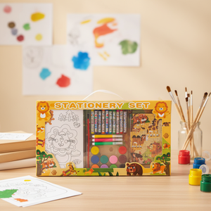 <span class=keywords><strong>Set</strong></span> Regalo di Pittura ad Acquerello con Cartoni Animati, Pastelli, Libri da Colorare, Kit Artistico <span class=keywords><strong>per</strong></span> Graffiti, Materiali Educativi <span class=keywords><strong>per</strong></span> Disegno <span class=keywords><strong>per</strong></span> <span class=keywords><strong>Bambini</strong></span> - Product Image 1