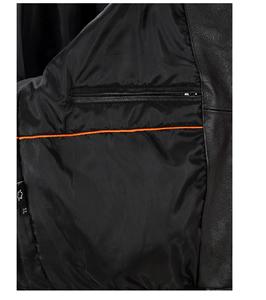 Veste pour homme en cuir véritable noir moulé sur mesure avec garniture en fourrure blanche, finition durable, fermeture éclair YKK, marque privée OEM/ODM - Product Image 6