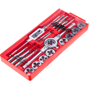 Jumlee Tap And Die Set 20Pcs M3 To M12 Manual <b>Thread</b> Cutting <b>Tools</b> For Metal Working - Product Image 5